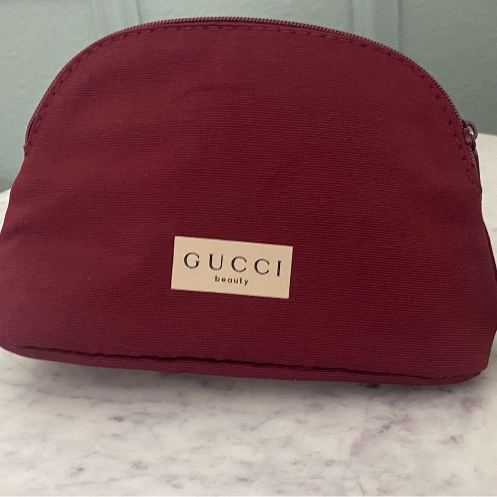 Gucci Burgundy Cosmetic Bag
